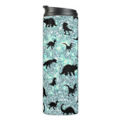 Silhouette Haifischwal Gefälle Sparkle Galax Thermosbecher (Nach rechts gedreht)