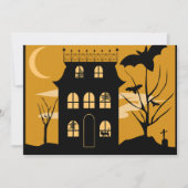 Silhouette Halloween House Einladungen (Vorderseite)