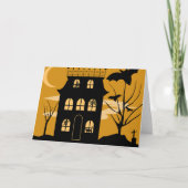 Silhouette Halloween House Grußkarten Karte (Vorderseite)