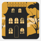 Silhouette Halloween House Stickers (Vorderseite)