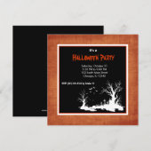 Silhouette Halloween-Party Einladung (Vorne/Hinten)