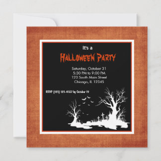 Silhouette Halloween-Party Einladung