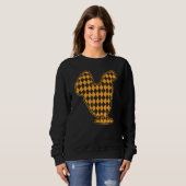 Silhouette Halloween Pattern Orange Black Sweatshirt (Vorne ganz)