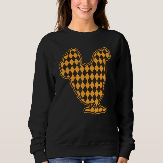 Silhouette Halloween Pattern Orange Black Sweatshirt (Vorderseite)