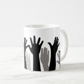Silhouette, Handheben, Protest Kaffeetasse (VorderseiteRechts)
