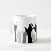 Silhouette, Handheben, Protest Kaffeetasse (Vorderseite Links)