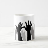 Silhouette, Handheben, Protest Kaffeetasse (Mittel)