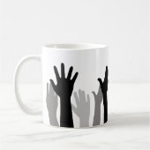 Silhouette, Handheben, Protest Kaffeetasse (Links)