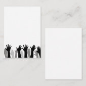 Silhouette, Handheben, Protest Mitteilungskarte (Vorne/Hinten)