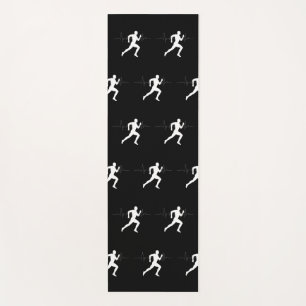 Silhouette HeartBeat Line für den Mann, der Läufer Yogamatte