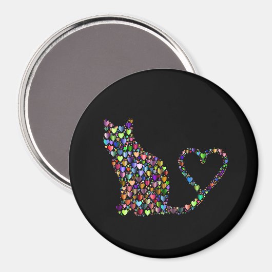 Silhouette, Herz, Magnet (Vorderseite/Rückseite)