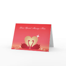 Silhouette Herzschwäne