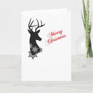 Silhouette-Hirsch-Weihnachten Karte