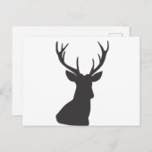 Silhouette Hirsche Silhouette Wild Postca Ankündigungspostkarte (Vorne/Hinten)