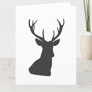 Silhouette Hirsche Silhouette Wild Postca Dankeskarte
