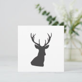 Silhouette Hirsche Silhouette Wild Postca Einladung (Stehend Vorderseite)