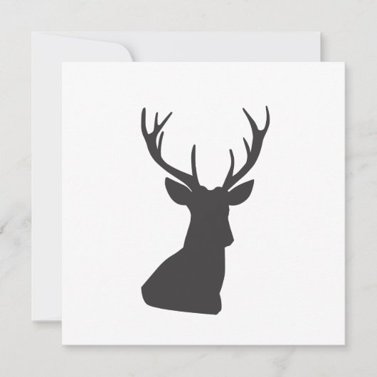 Silhouette Hirsche Silhouette Wild Postca Einladung (Vorderseite)