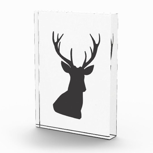 Silhouette Hirsche Silhouette Wild Postca Fotoblock (Rechts)