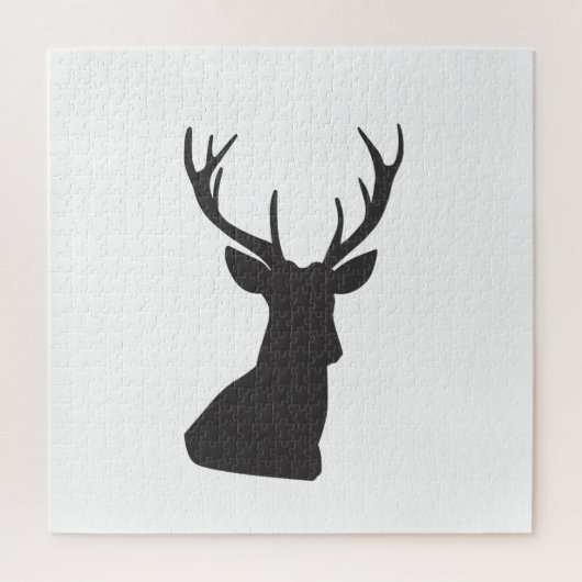 Silhouette Hirsche Silhouette Wild Postca Puzzle (Vertikal)
