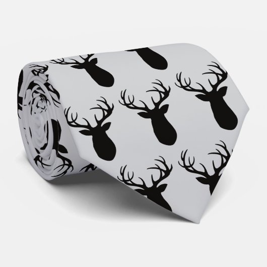 Silhouette Hirschgeflecht Rustikal Krawatte (Gerollt)