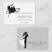 Silhouette Hochzeitskarte für Kinofilme Begleitkarte (Vorne/Hinten)