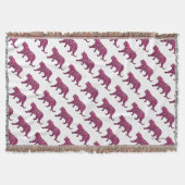 Silhouette Hot Pink und Black Tiger Decke (Vorderseite)