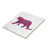 Silhouette Hot Pink und Black Tiger Fliese (Seite)
