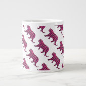 Silhouette Hot Pink und Black Tiger Jumbo-Tasse (Vorderseite)