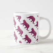 Silhouette Hot Pink und Black Tiger Jumbo-Tasse (Rechts)