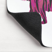 Silhouette Hot Pink und Black Tiger Mousepad (Ecke)