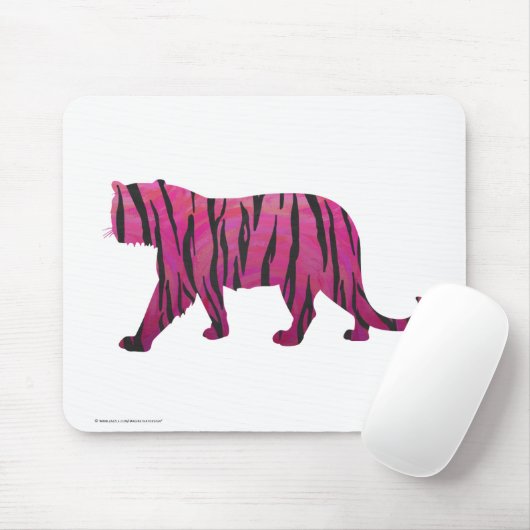 Silhouette Hot Pink und Black Tiger Mousepad (Mit Mouse)