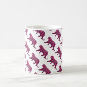 Silhouette Hot Pink und Black Tiger Verwandlungstasse (Mittel)