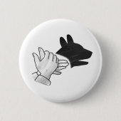 Silhouette Hund Button (Vorderseite)