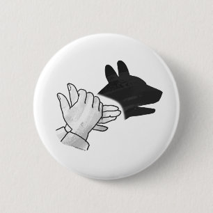 Silhouette Hund Button