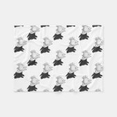 Silhouette Hund Fleecedecke (Vorderseite (Horizontal))