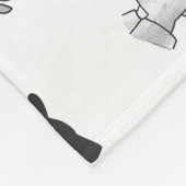 Silhouette Hund Fleecedecke (Ecke)