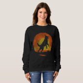 Silhouette Hund Funny Vintag Retro Sweatshirt (Vorne ganz)