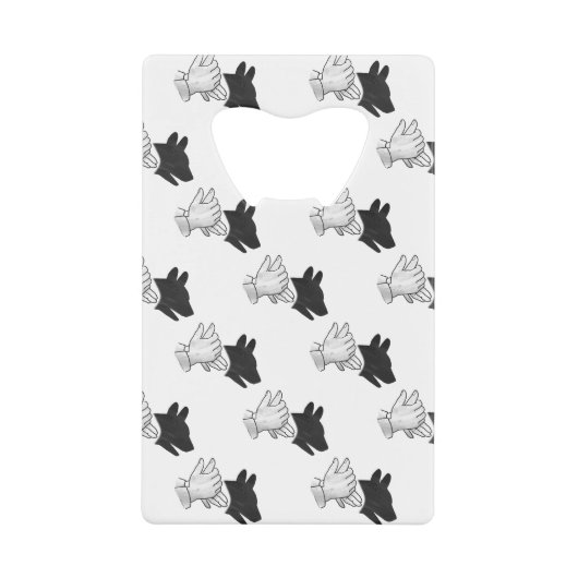 Silhouette Hund Geldbeutel Flaschenöffner (Vorderseite)