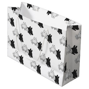 Silhouette Hund Große Geschenktüte
