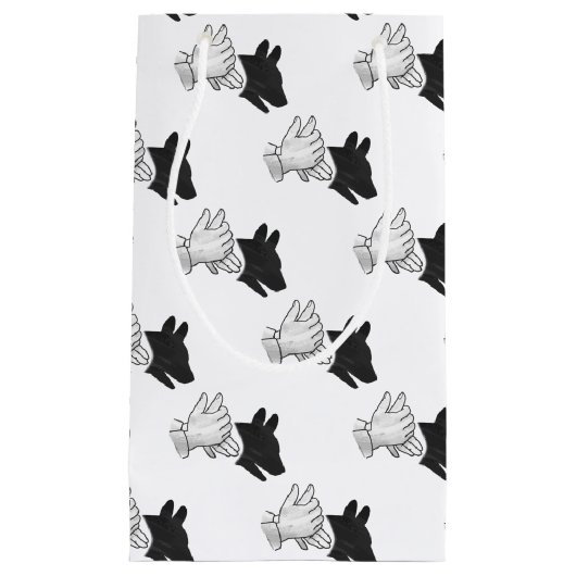 Silhouette Hund Kleine Geschenktüte (Vorderseite)