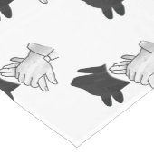 Silhouette Hund Kurzer Tischläufer (Ecke)