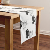 Silhouette Hund Kurzer Tischläufer (Beispiel)