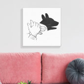 Silhouette Hund Leinwanddruck (Insitu (Wohnzimmer))