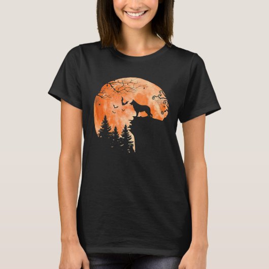 Silhouette Hund Lover T-Shirt (Vorderseite)