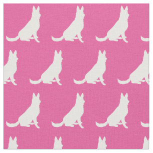 Silhouette Hund Pet Pink Stoff