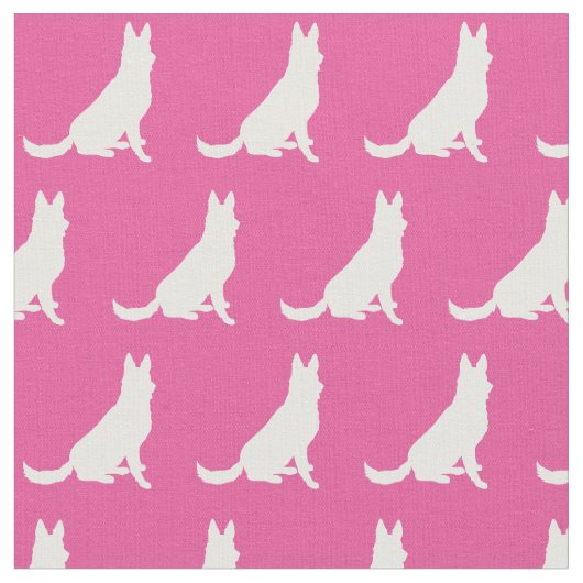 Silhouette Hund Pet Pink Stoff (Nahaufnahme)