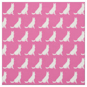 Silhouette Hund Pet Pink Stoff (Muster)