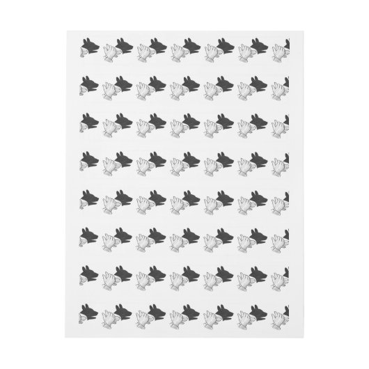Silhouette Hund Rundum-Adressaufkleber (Bogen)
