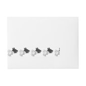 Silhouette Hund Rundum-Adressaufkleber (Vorderseite)