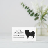 Silhouette Hund, schwarz, Hundehund oder Züchter Visitenkarte (Stehend Vorderseite)